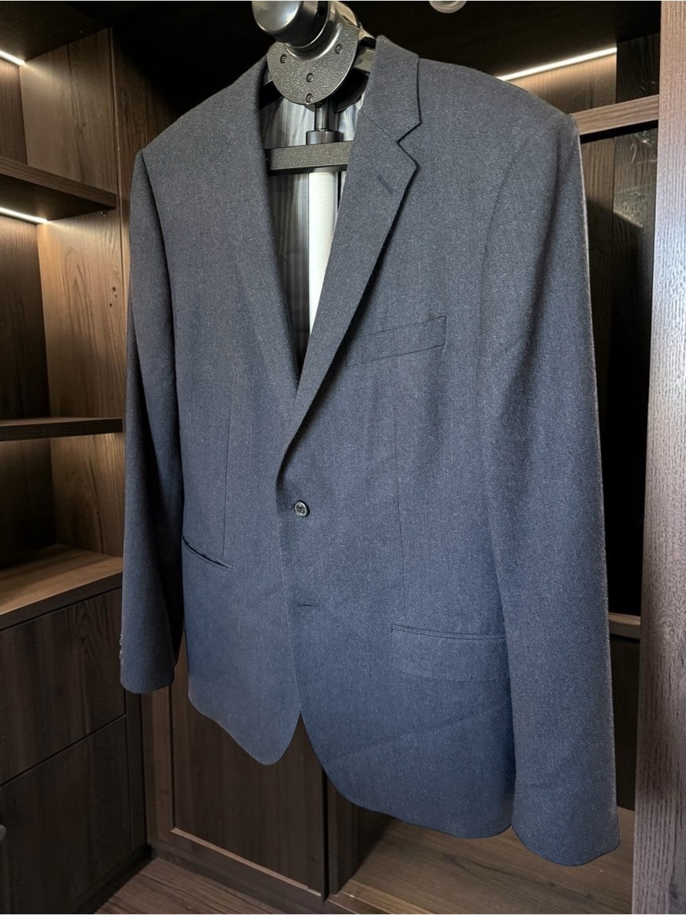 Banana Republic 44L Trabaldo Togna 1840 Italian Wool Blazer Charcoal Full Vent